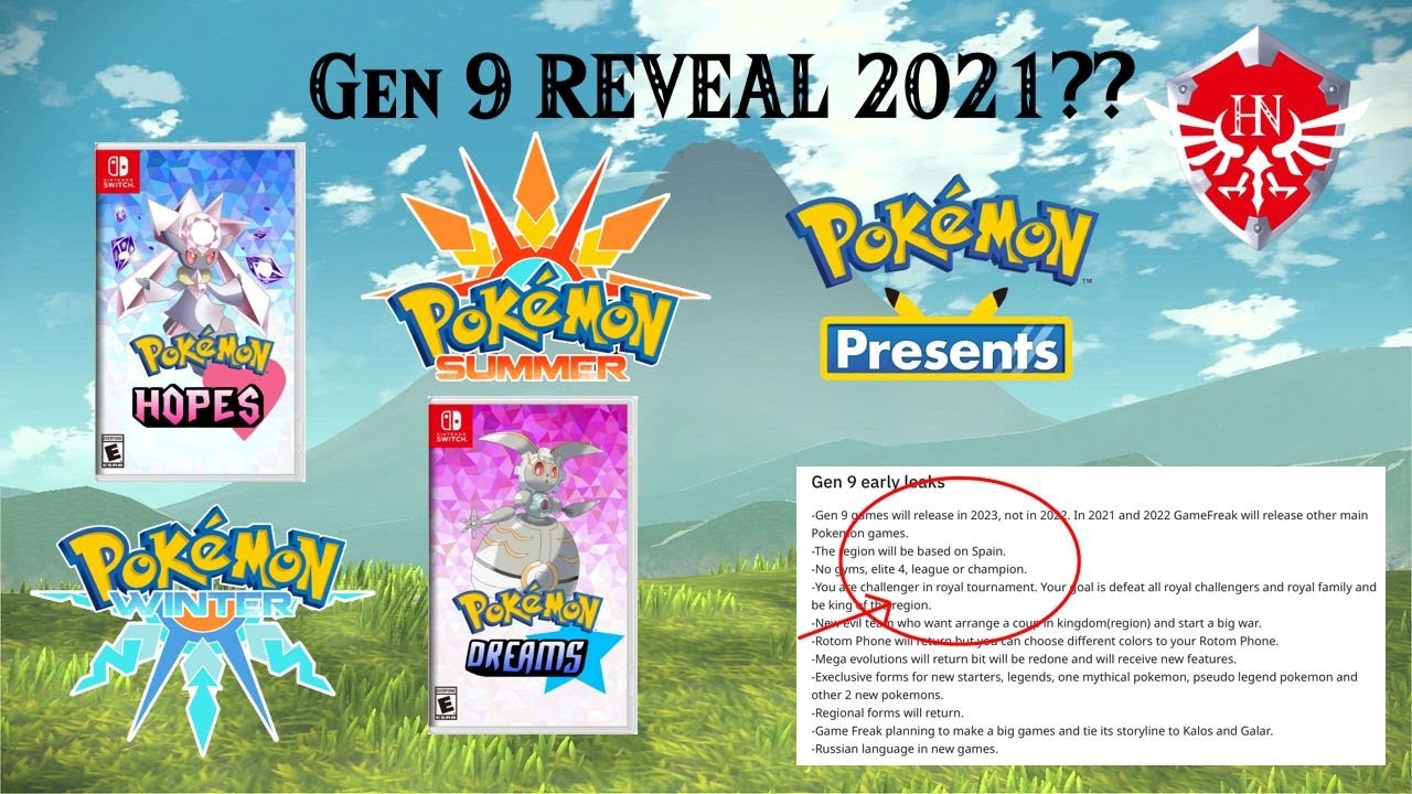Pok&eacute;mon Gen 9 REVEAL 2021?? (NEW Pokemon 2022 Rumors/Leaks)
