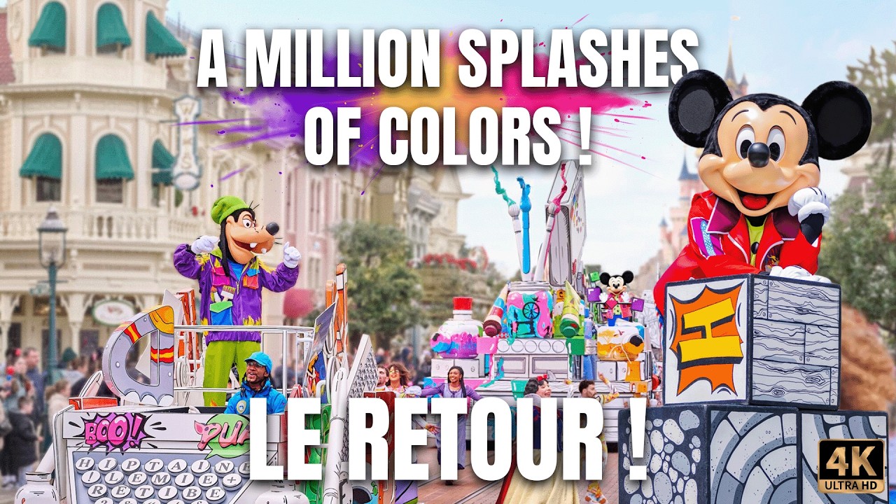 [4K • Multi-cam] A MILLION SPLASHES OF COLORS 🌈 Comme vous ne l’avez jamais vu à Disneyland Paris !
