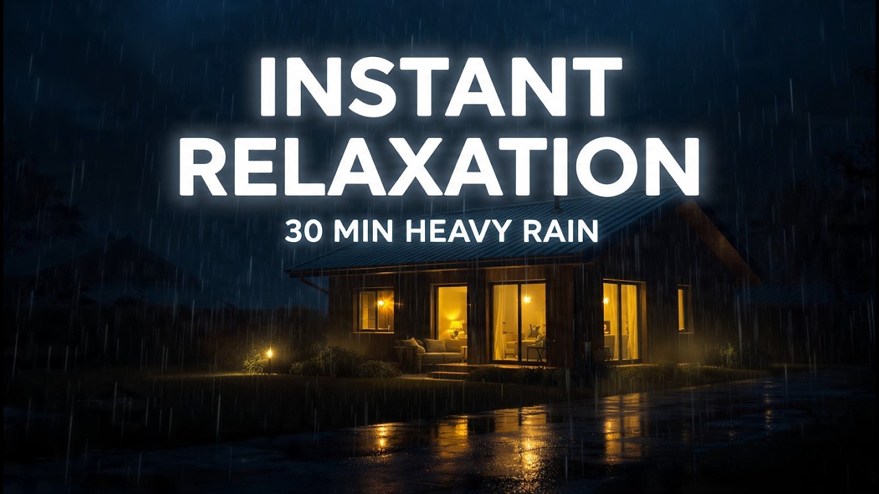 Heavy Rain on Roof to SLEEP Faster & Deeper   Nigh