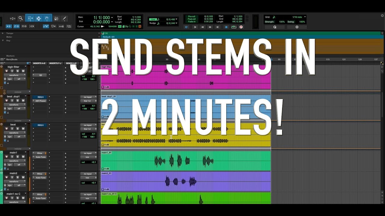 How to Send Stems from Pro Tools (IN LESS THAN 2 MINUTES!!)