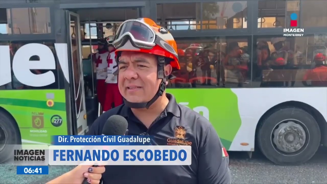 Chocan tres camiones urbanos en Guadalupe | Noticias MTY primera emisión