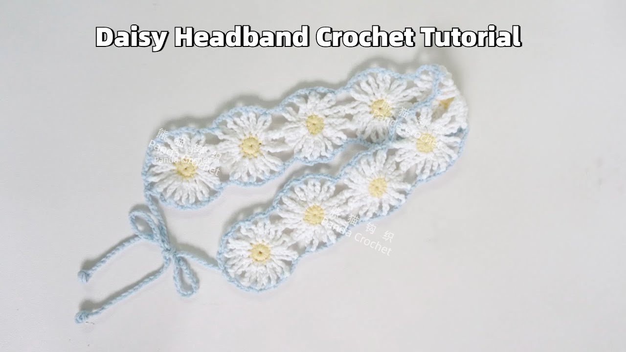 Daisy Headband Crochet Tutorial.