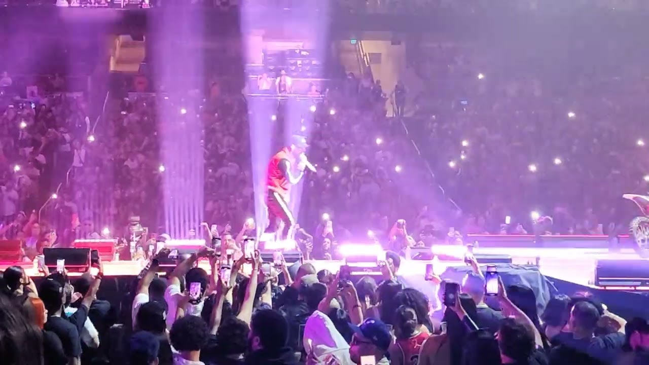 Bryant Myers llega al concierto de Anuel AA y cantan esclava (3)