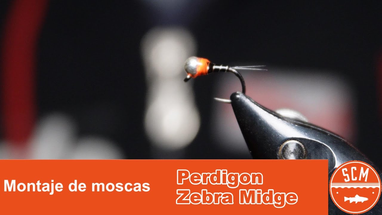 Montaje Perdigon Zebra midge - atado de moscas