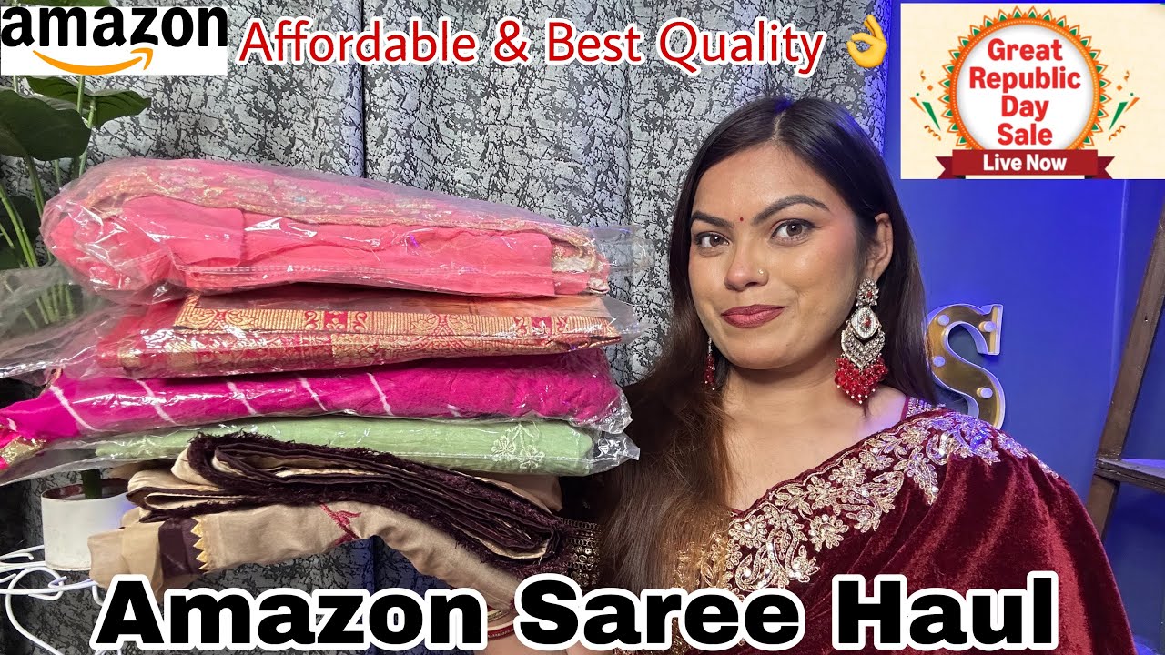 Amazon Saree Haul || Affordable & Best Quality #sareehaul #amazon #amazonhaul 