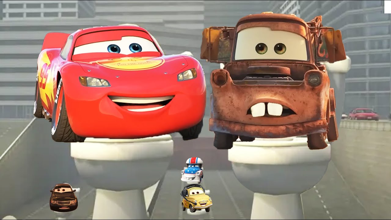 MEGAMIX: Lightning McQueen x Mater | Skibidi Toilet Song ( Cover )