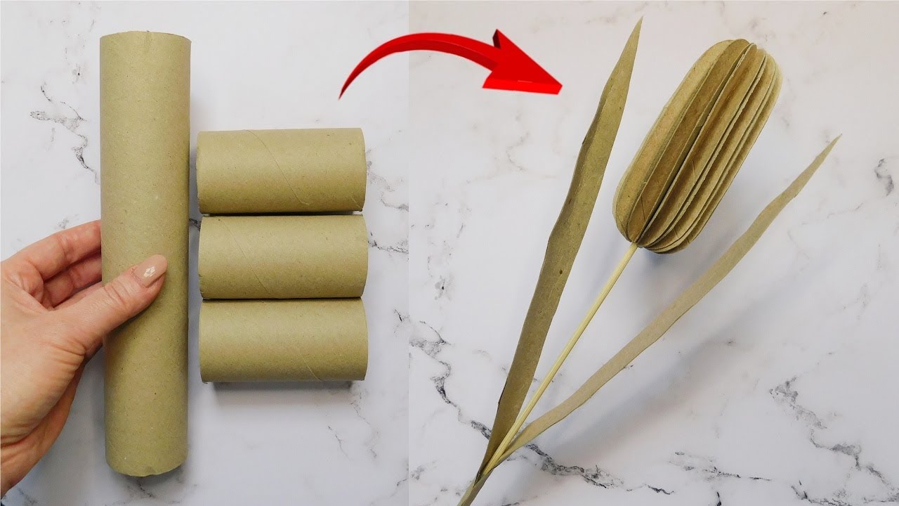 Relax by the Lake / Cattail Plant DIY / Fantastic Paper Rolls Craft Idea