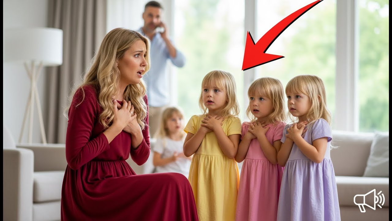 Single Dad’s Triplets Found a Woman in Red—Her Silent Sign Language Reply Stopped Him Cold