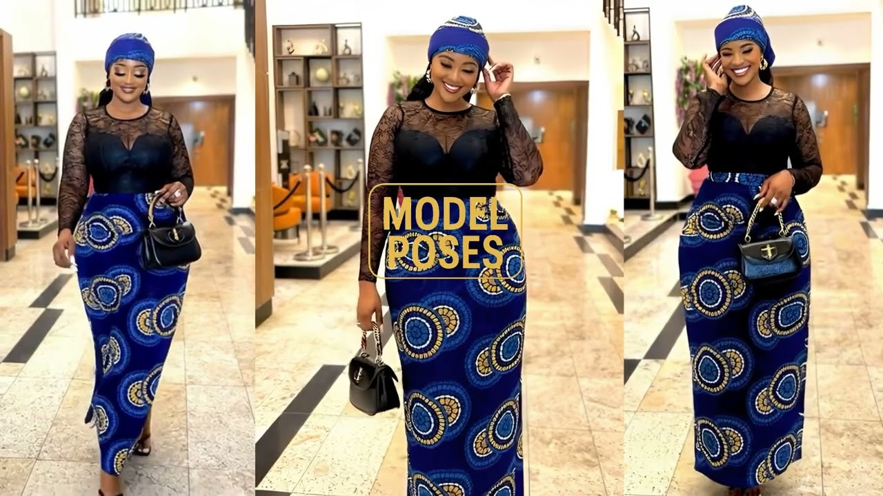 African beautiful girl model poses fashion designer | curvy Plus size women fashion model