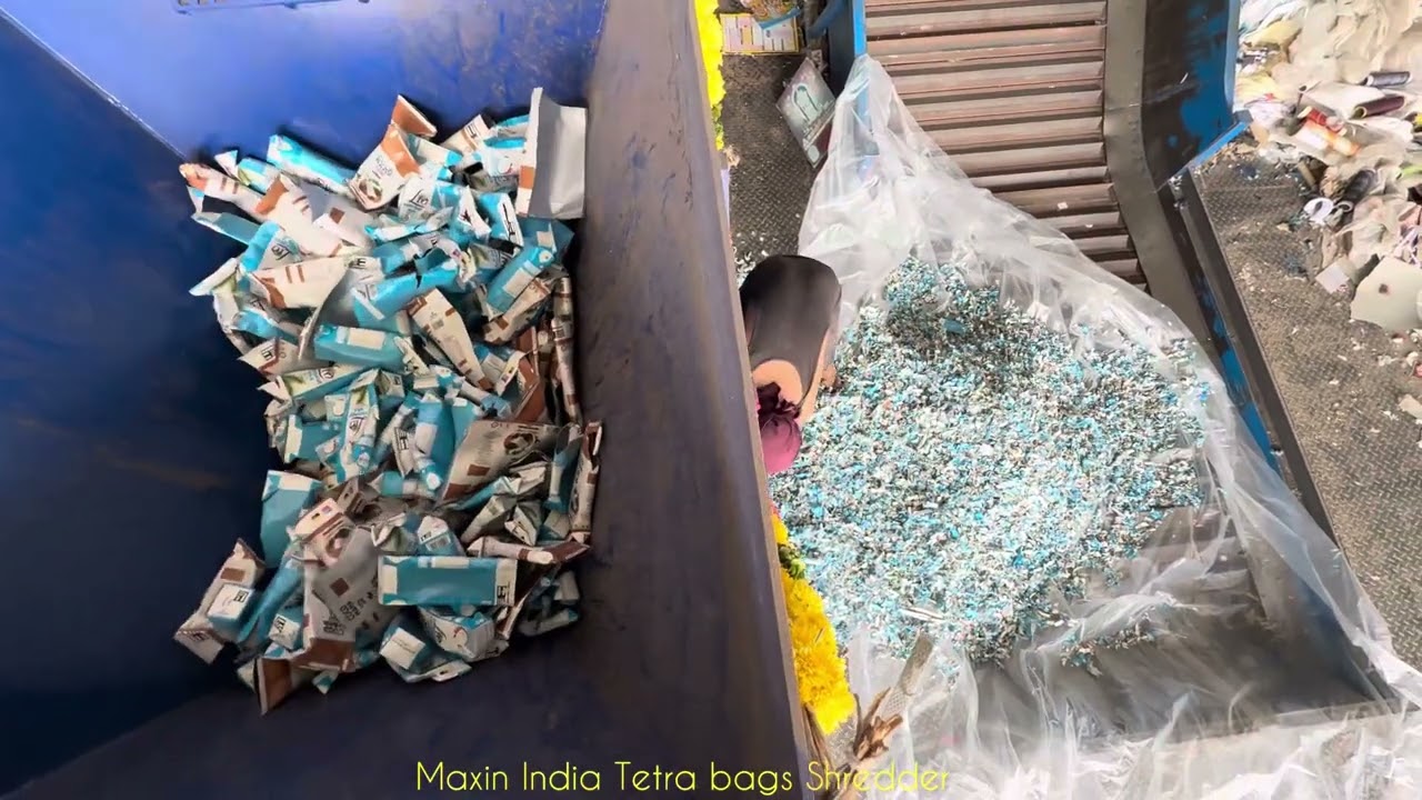 Tetra Pack shredder, tetra Pack crusher, Tetra Pack Shredding machine, 