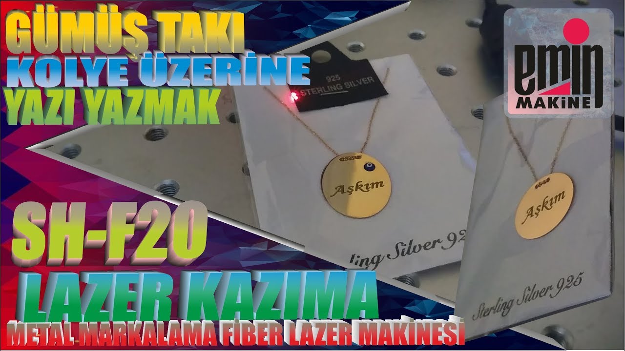 Gümüş Takı Kolye Üzerine Yazı Yazmak 