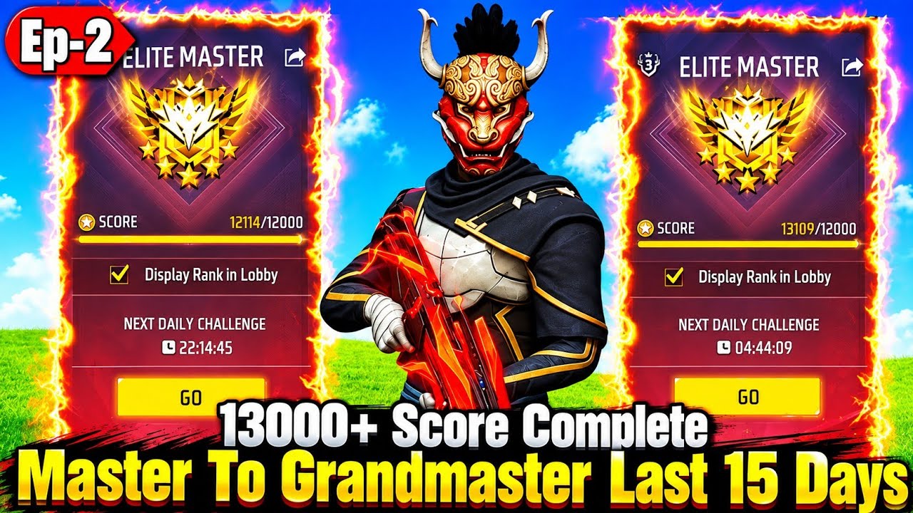 Finally 13000+ Score Complete ✅ In Solo !! Master To Grandmaster Challenge Last 15 Days !! Ep - 2