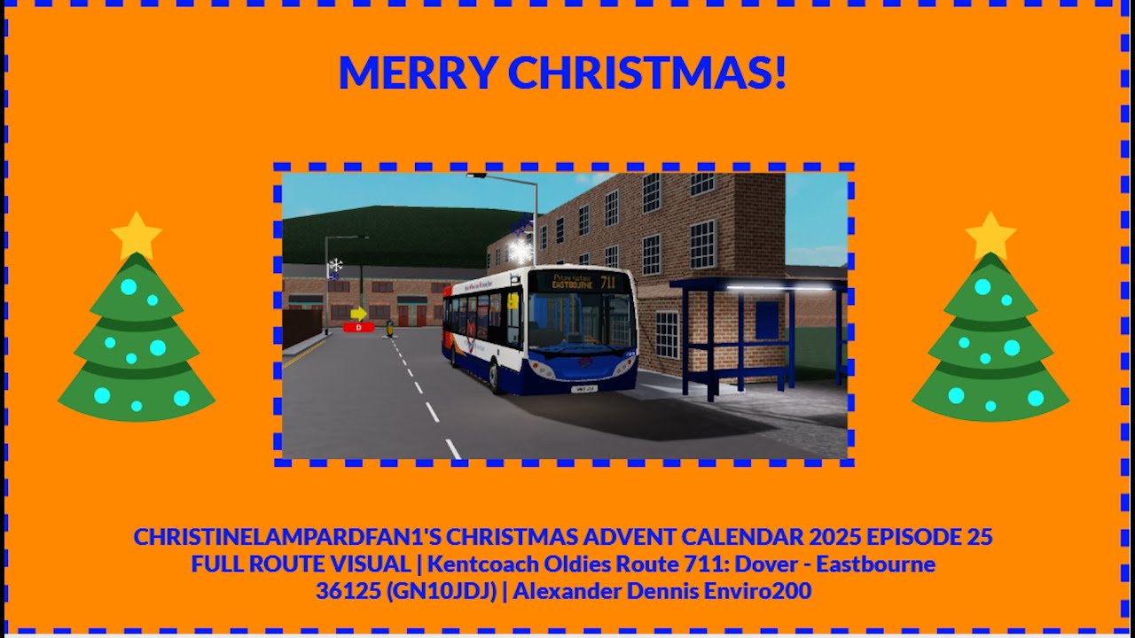 CLF1CAC2025 Ep 25: FULL ROUTE VISUAL | Kentcoach Oldies Route 711: Dover - Eastbourne | 36125