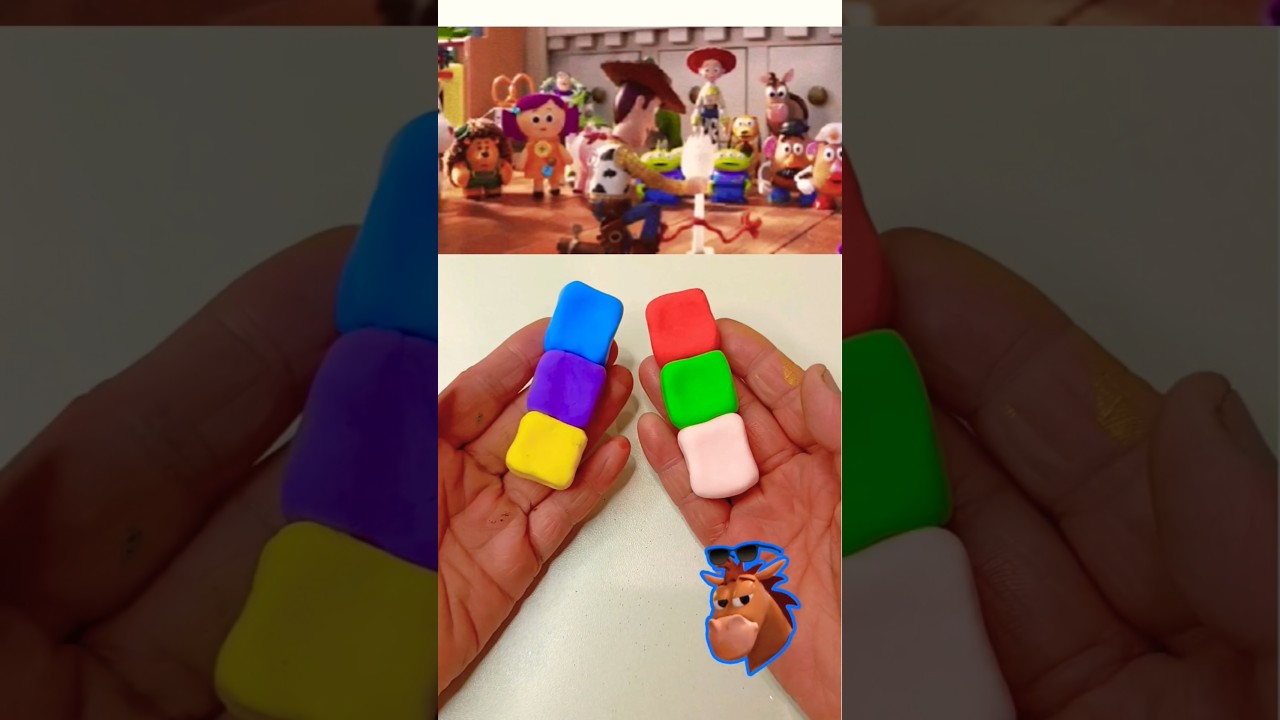 Toy Story Clay Mixing Colors 🎨 🔥 #claymixing #toystory #satisfying #shorts