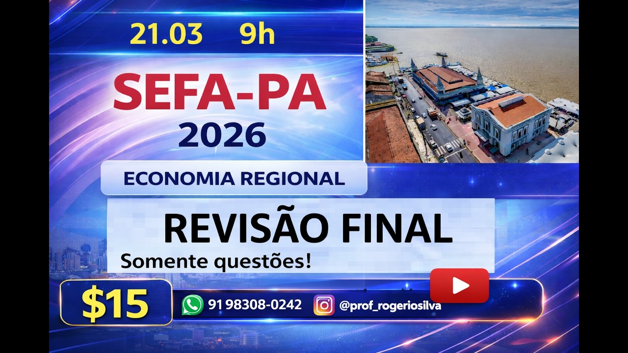 SEFA-PA- 2026: ECONOMIA REGIONAL  PIB