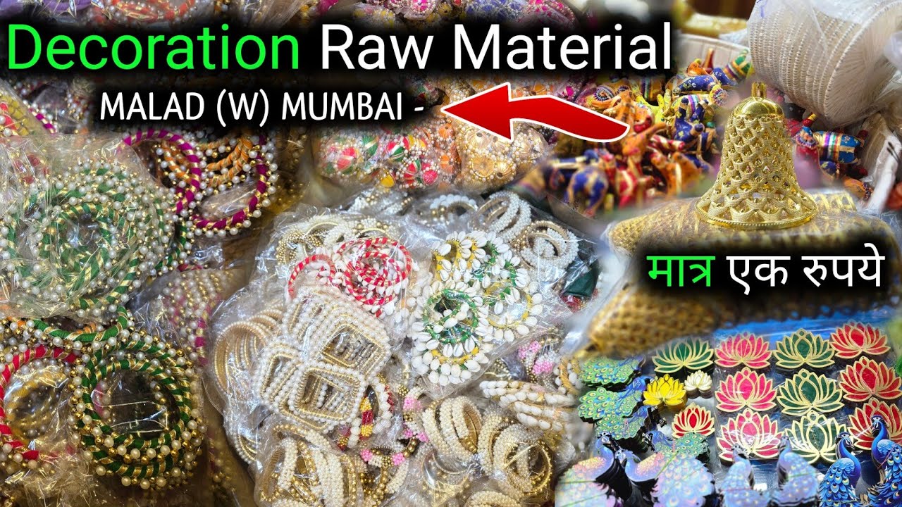 Decoration Raw Material Wholesale Market Mumbai | Artificial Flowers, Beads & Hair Accessories