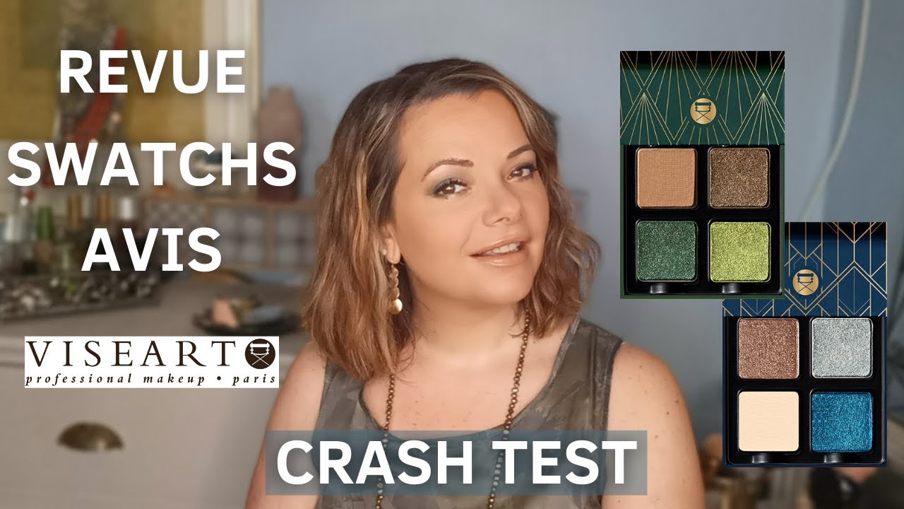 NEW VISEART PARIS: PETITS FOURS PALETTE PERIDOT ET LAPIS. REVUE SWATCH ET CRASH TEST.