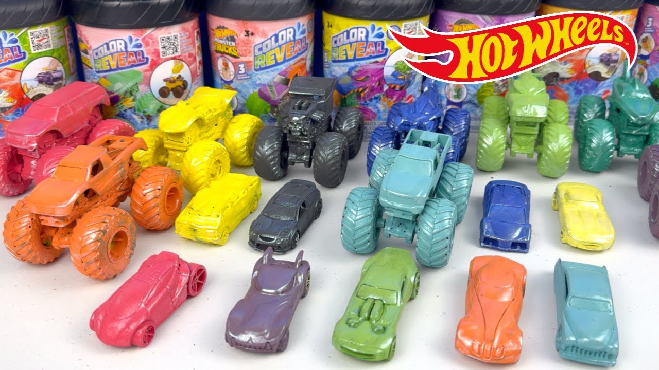 Hot Wheel  Monster Trucks Color Reveal Color Shifters vs. Color Changing Cars: Mystery??