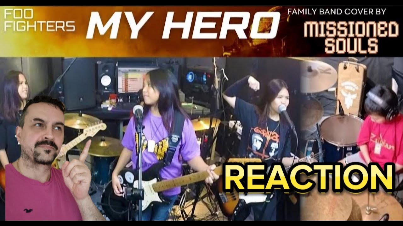 MY HERO by Foo Fighters  Missioned Souls (family band cover) reaction
