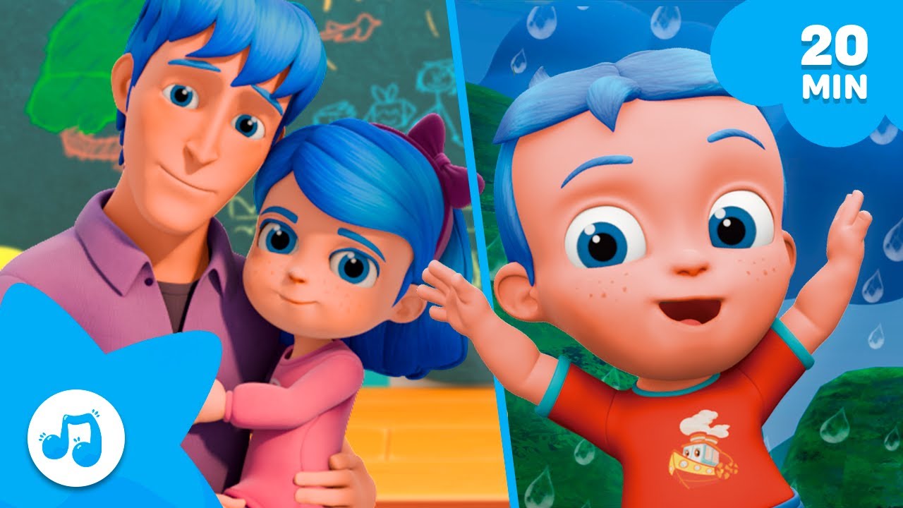 [20 min] Lluvia, Lluvia, vete ya y Más Canciones Infantiles ⭐ La Familia Blu