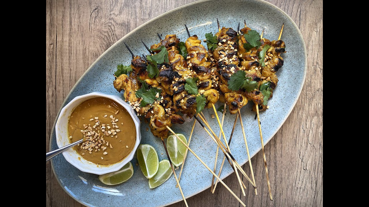 BBQ CHICKEN SATAY WITH HOMEMADE PEANUT SAUCE