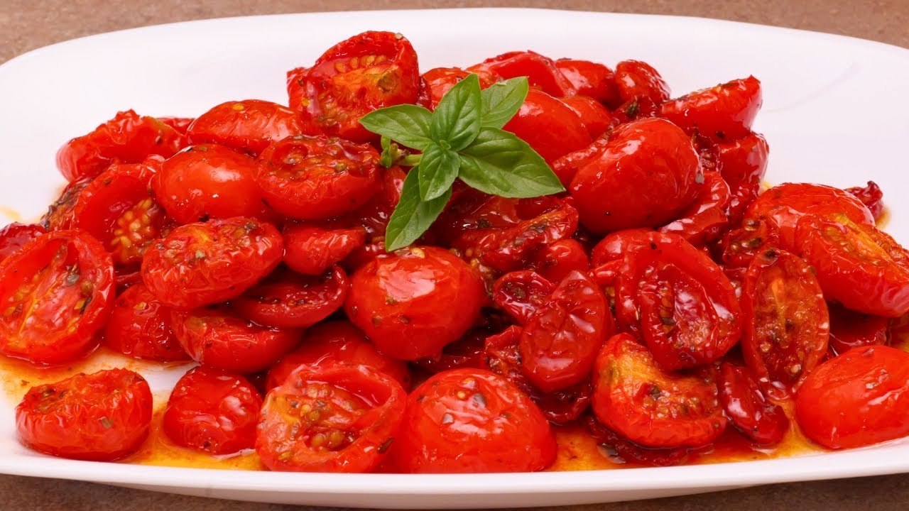 POMODORINI CONFIT AL FORNO, CON DATTERINI E CILIEGINO, UN CONTORNO PERFETTO