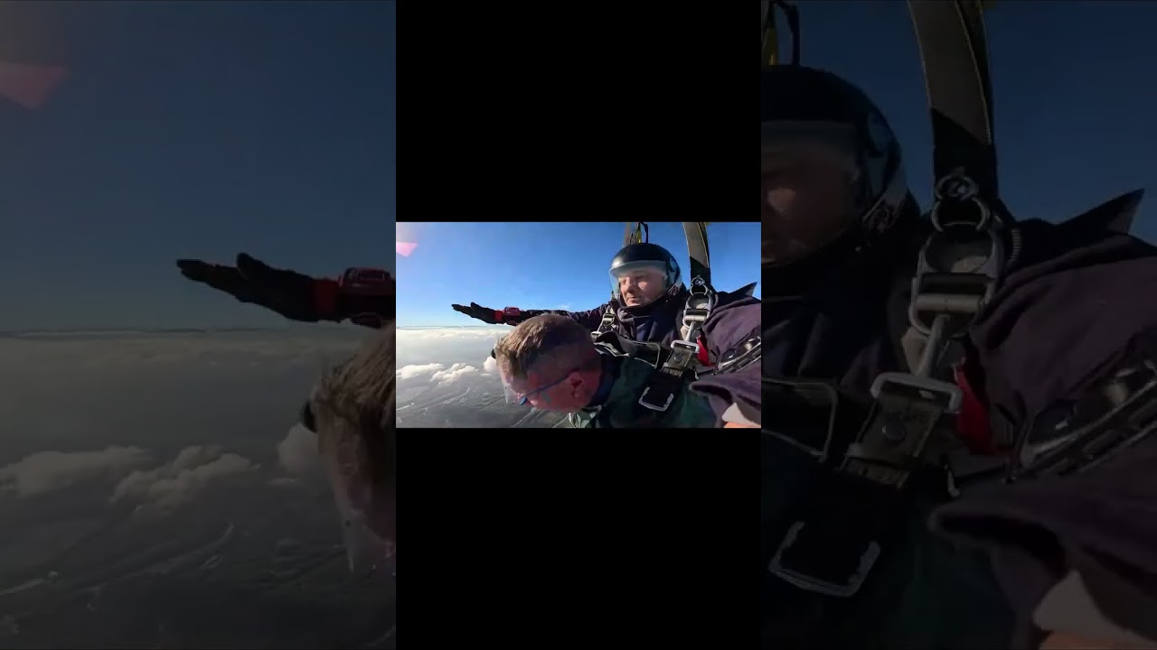 hrilling Tandem Parachute Jump Soars Through Stunning Blue Skies!