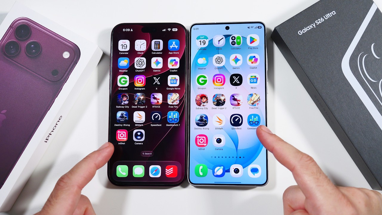 iPhone 18 Pro Max vs Galaxy S26 Ultra Speed Test