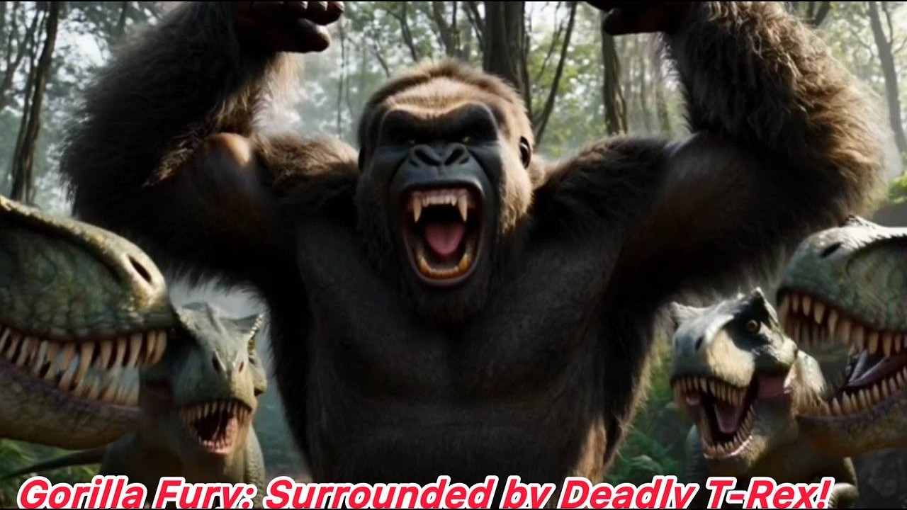 King Kong vs The Dinosaur Pack – Jungle Showdown! 🦍🦖🔥