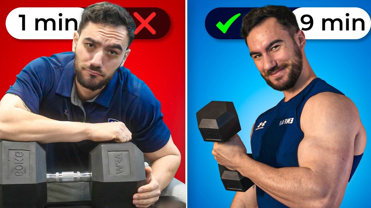 ¿Cuánto tiempo DESCANSAR entre SERIES para GANAR más MÚSCULO en tus entrenamientos?