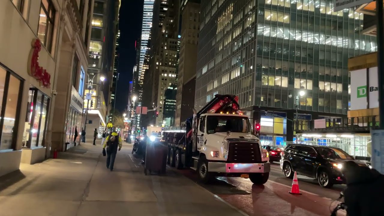 Night Walk in New York City from First to Eleventh Avenue (April 23, 2021)