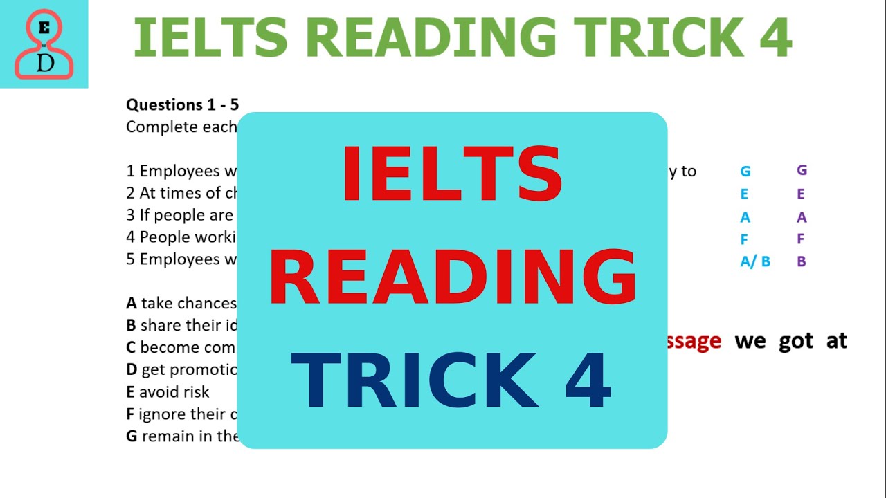 IELTS READING TRICK 4