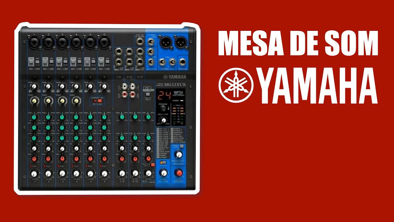 MESA DE SOM YAMAHA PROFISSIONAL  MG12XUK