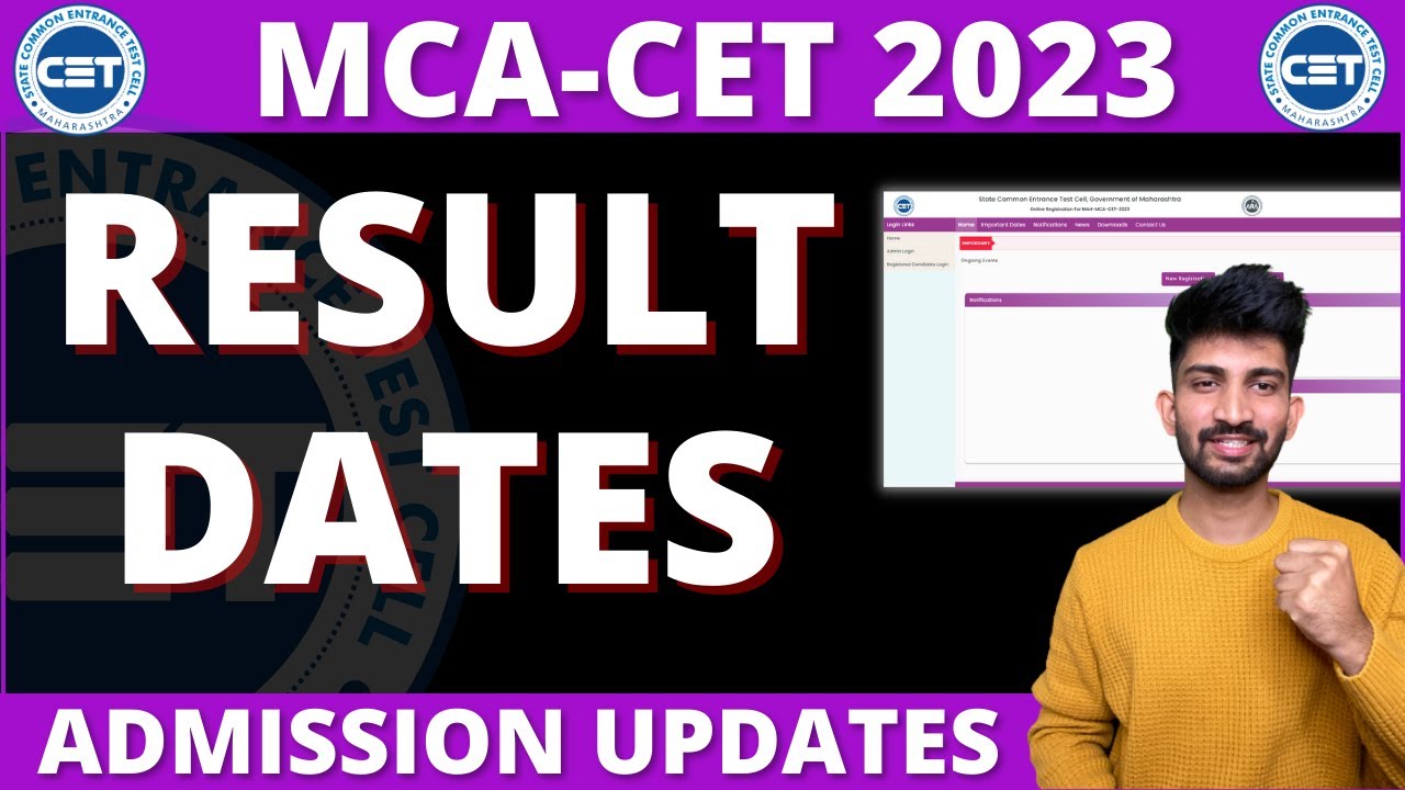 MCA CET RESULTS DATES 2023 | Mca Cet Result Updates 2023