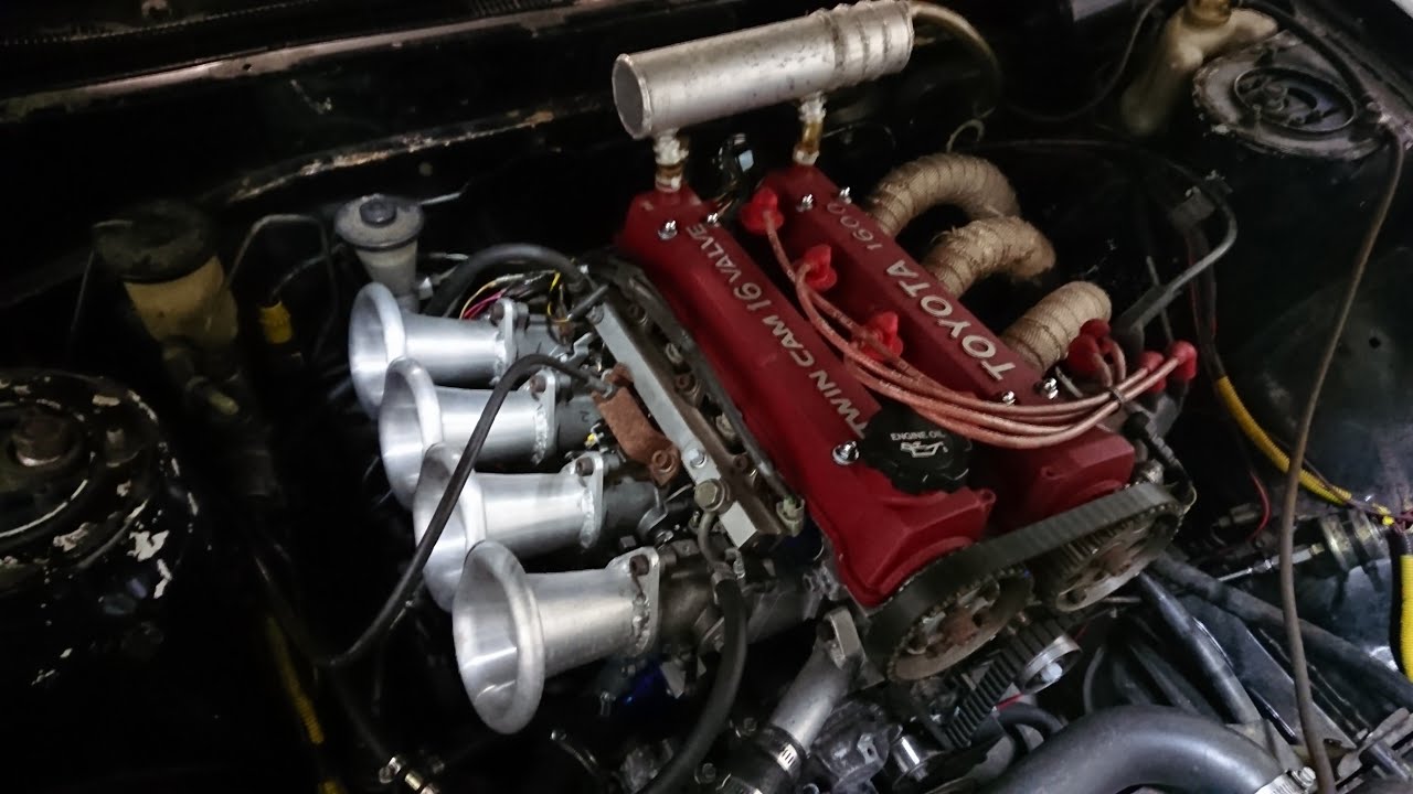 Toyota AE86 4AG Dyno run 257ps/23.4kgfm HCR ITB 4throttle 9500rpm　4スロ　シャシダイ　パワーチェック　ワンオフ320°カム
