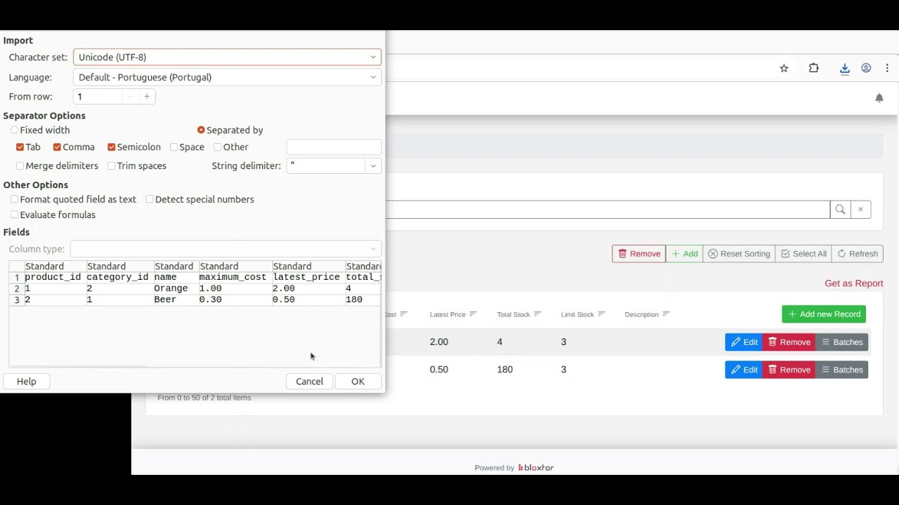 Bloxtor - Create a Stock Manager - Lesson 10 - Creating reports in spreadsheet format
