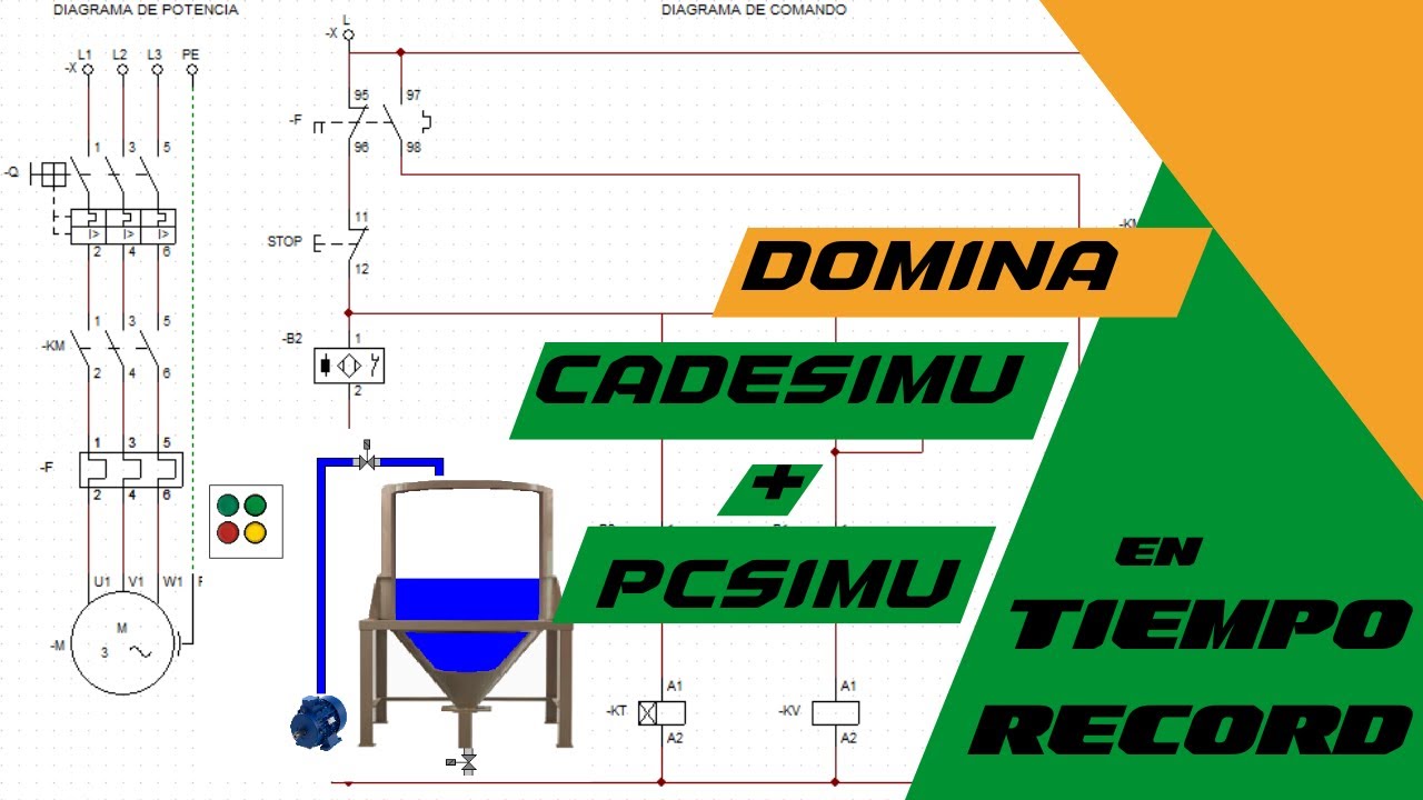 Llenado y Vaciado de Tanque con CADeSimu + PCSimu en Menos de 12 Minutos⚡⚡