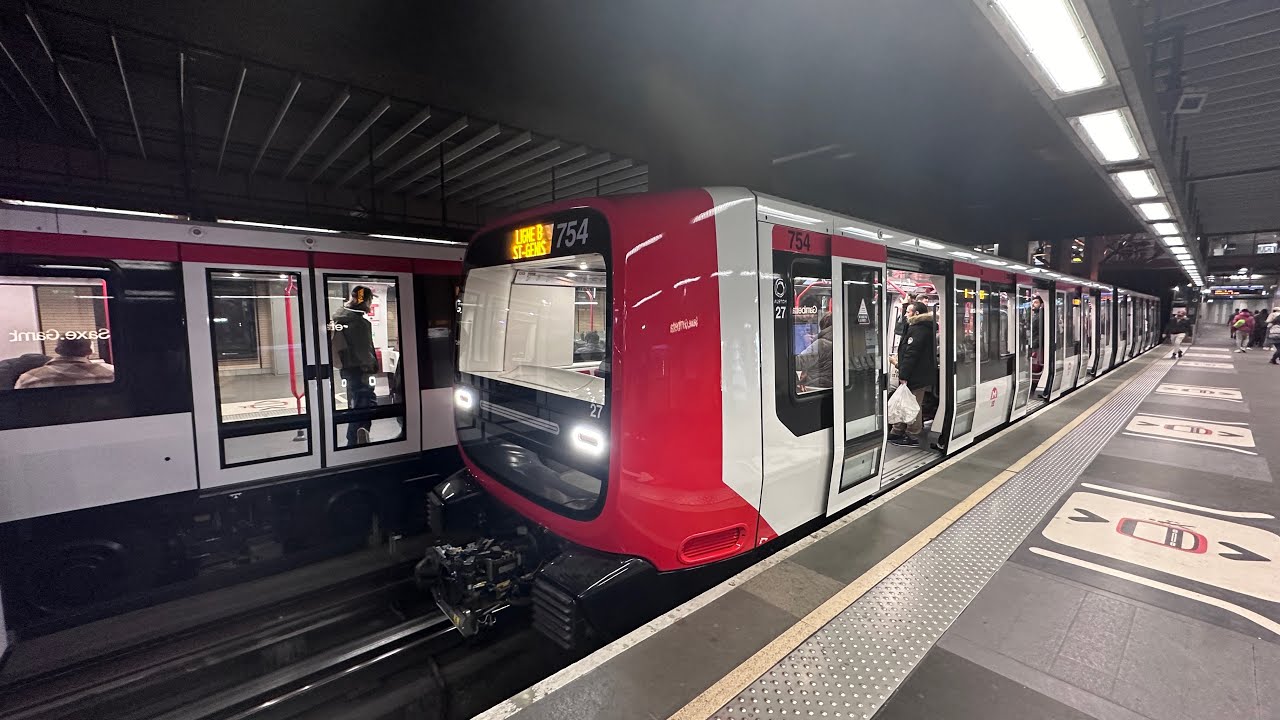 (Inédit) Lyon Metro - Full journey - Saint - Genis Laval - Charpennes with an MPL16 753 - 754