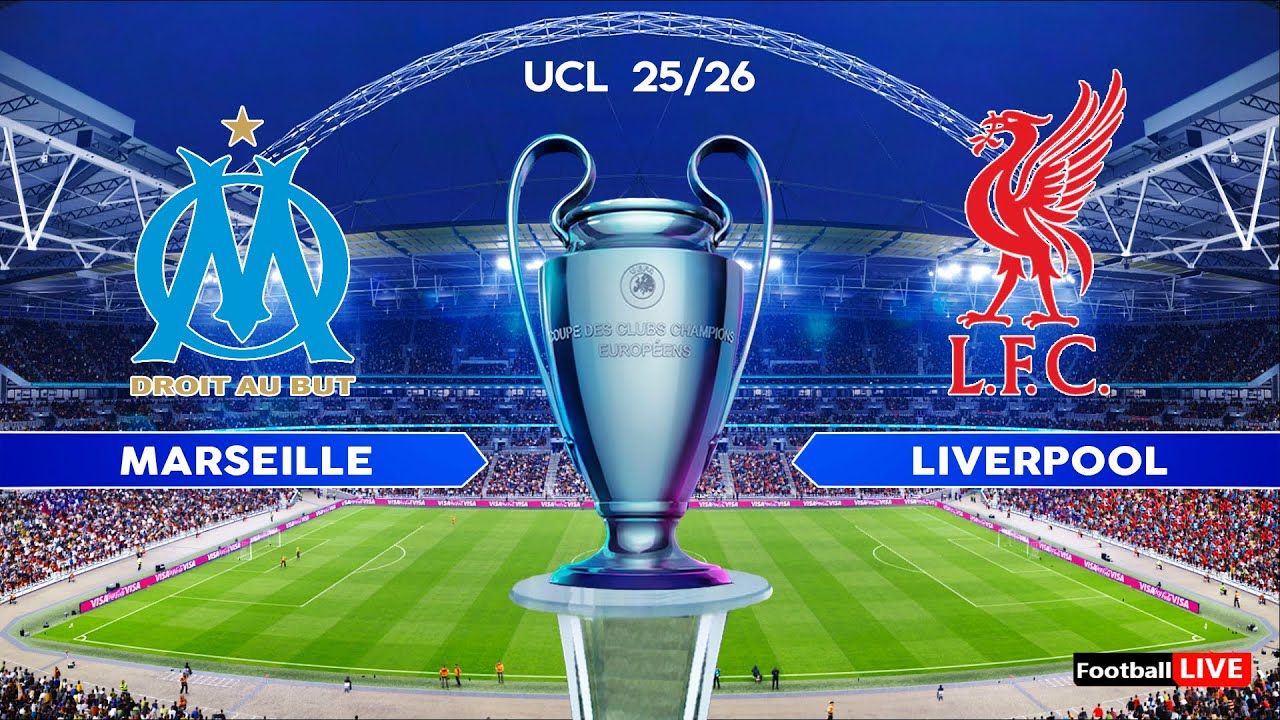 MARSEILLE vs LIVERPOOL - UEFA Champions League 25/26 | Full Match All Goals | Simulation PES