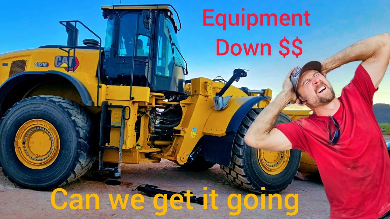 CAT 982M loader! Hydraulic cylinder! Heavy equipment Mechanic!