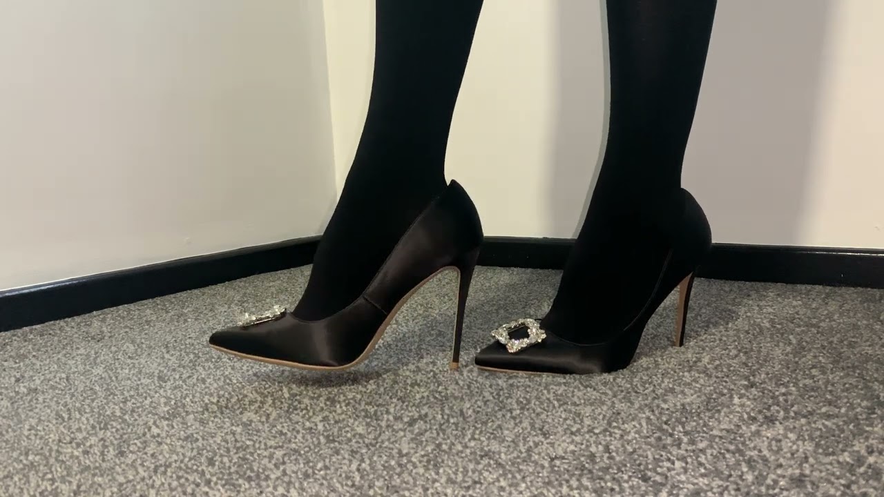Formal Black high heels and black pantyhose. Showcase#4