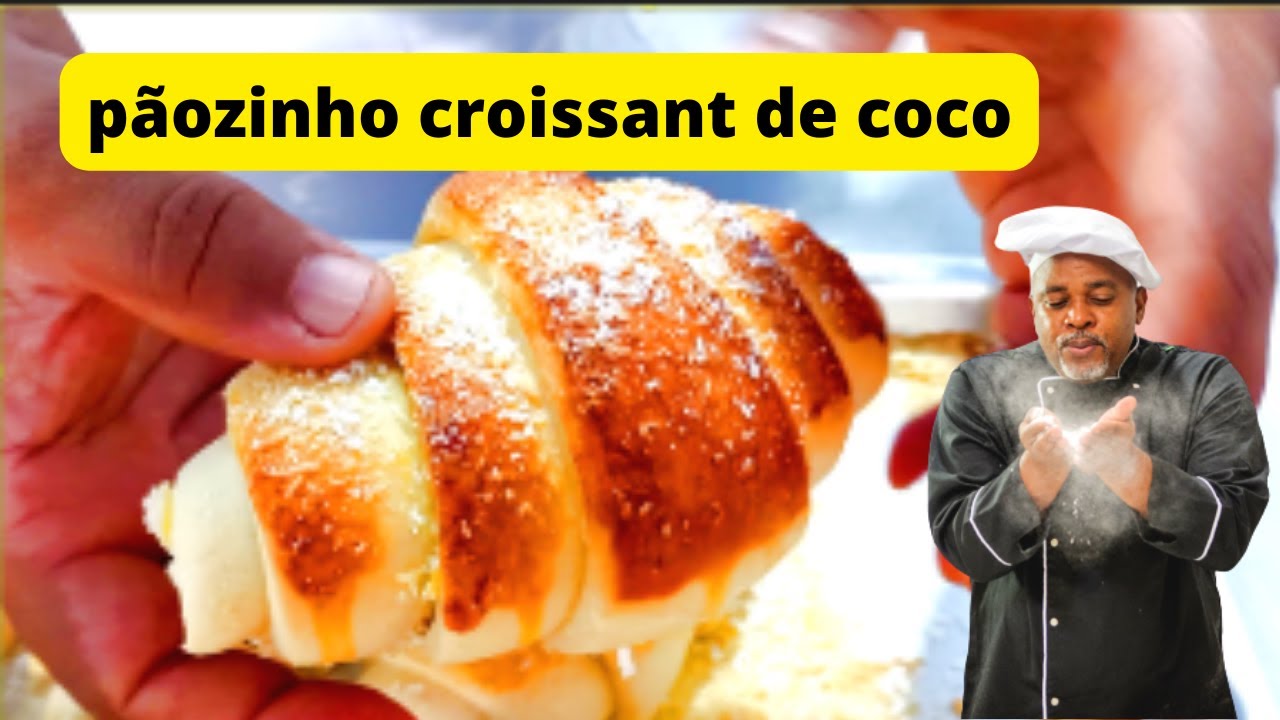 Receita de pãozinho croissant de coco