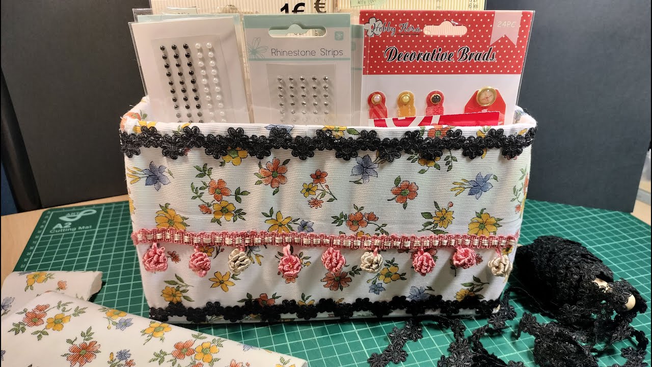 Transformando una caja vieja de cartón para nuestro material #scrapbooking #hechoamano #costura