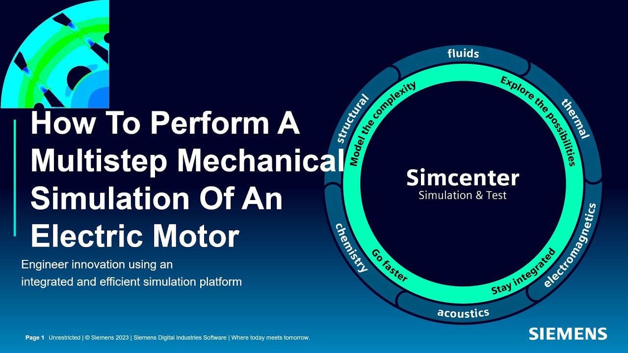 How To Perform A Multistep Mechanical Simulation Of An Electric Motor