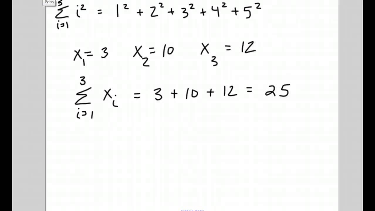 Intro to Summation Notation