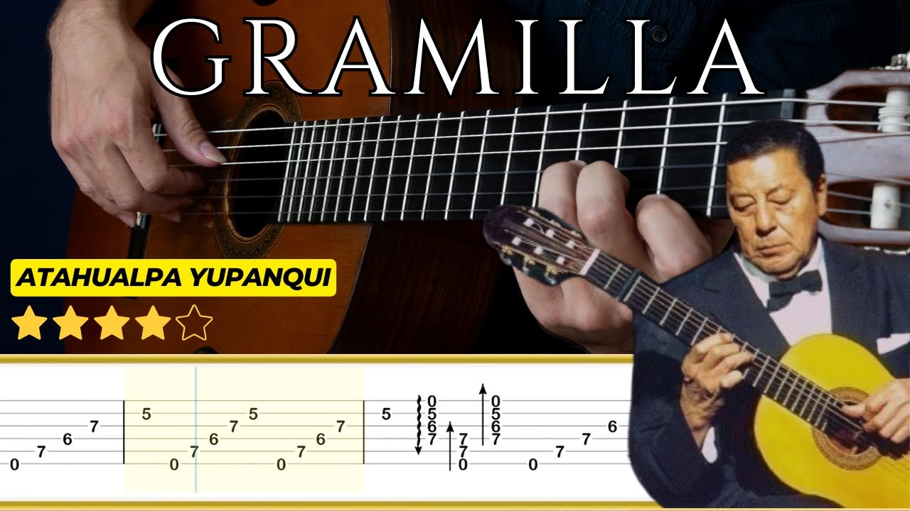 GRAMILLA (Estilo pampeano) 🎸Atahualpa Yupanqui || Tutorial para Guitarra Clásica + TABS