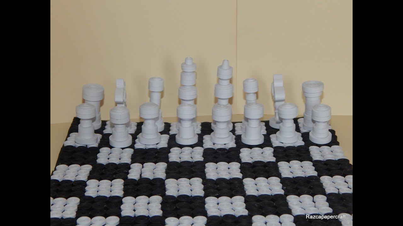 How to make 3d quilling chess set part2   (quilling  bishop )