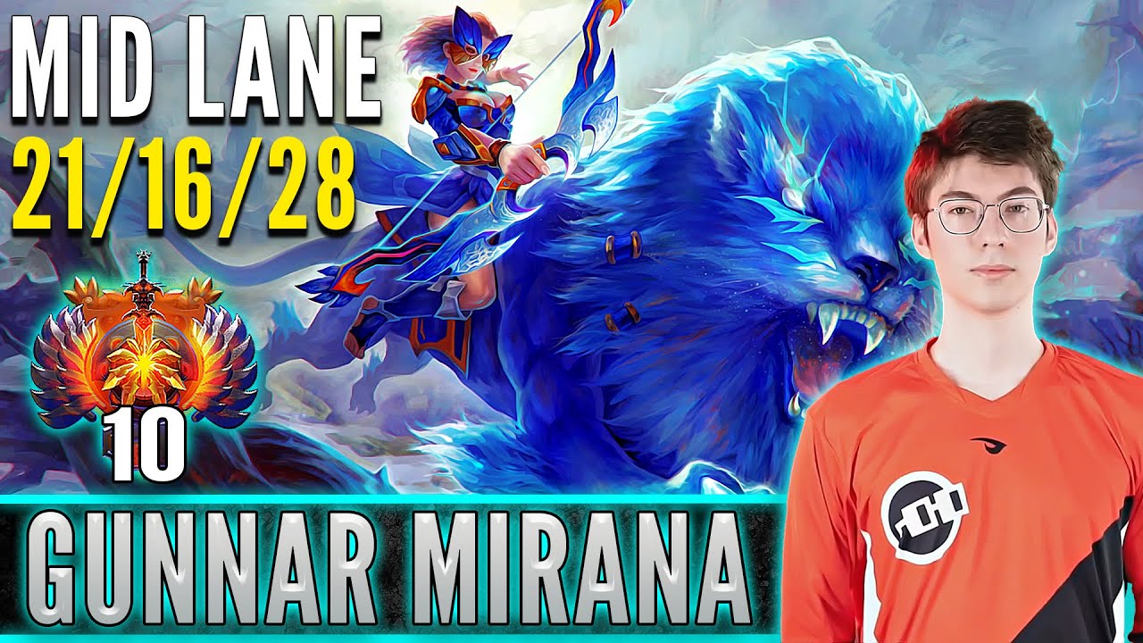 Nouns.Gunnar  [ Mirana ]  Mid Lane Pro Gameplay  [ Patch 7.32c ]  Dota 2 Full Game