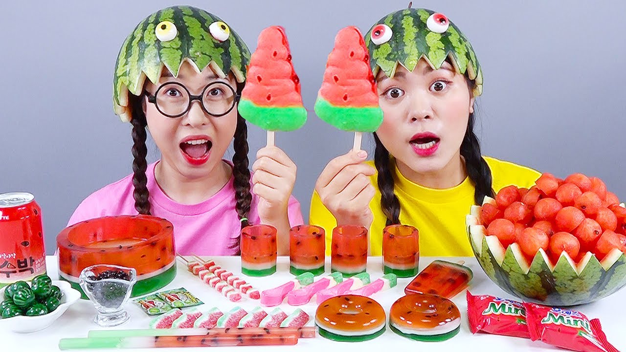 食べる音スイカデザートアイスクリームドナ