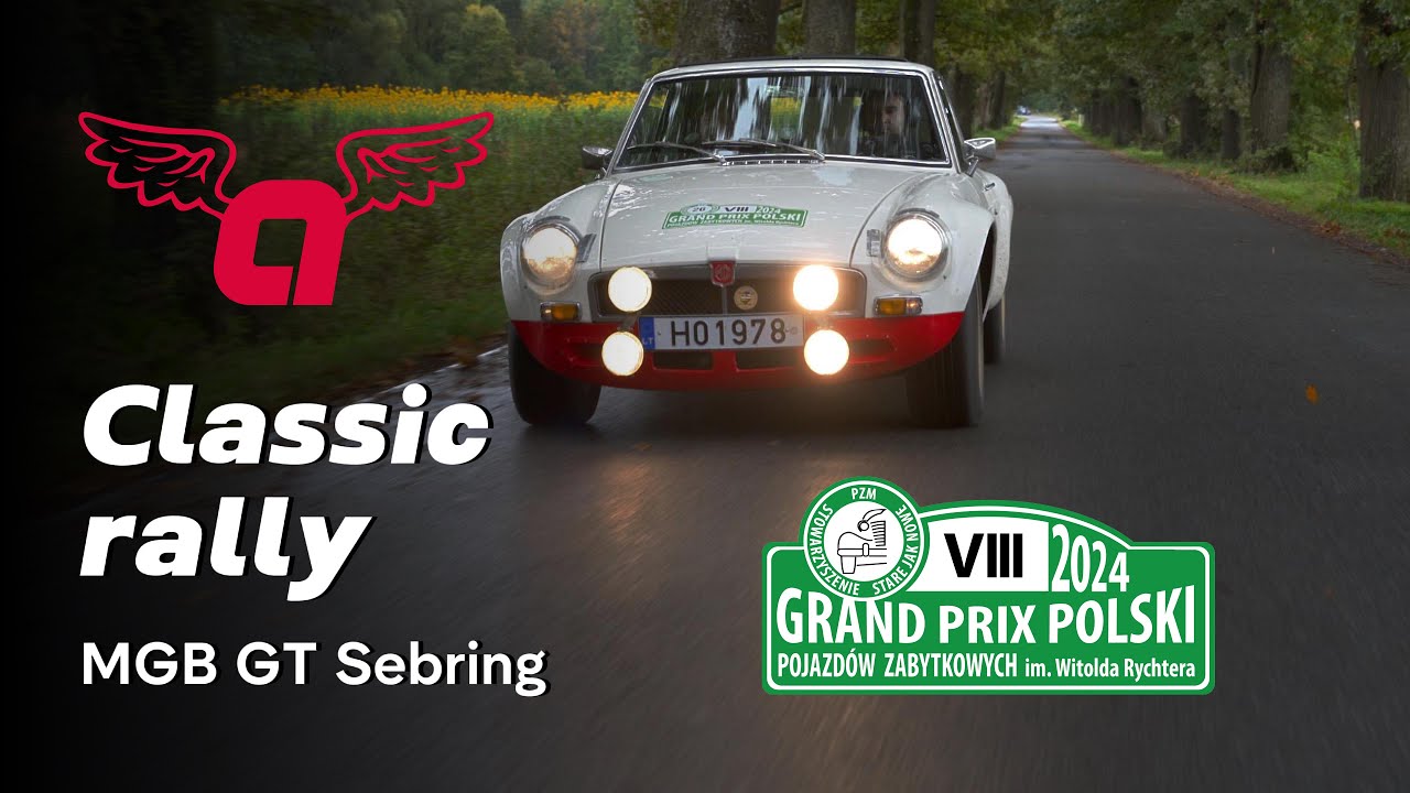 MGB GT Sebring takes part in the Classic Car Rally Grand Prix Poland 2024